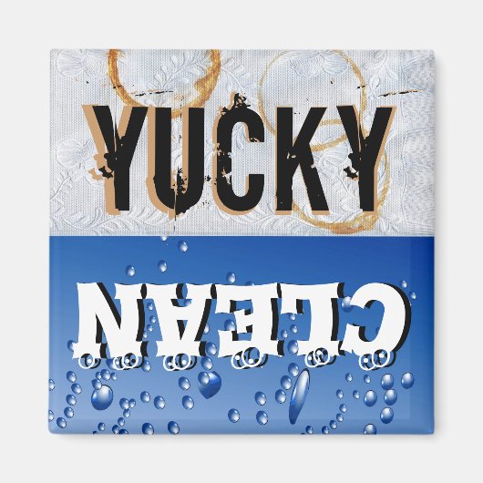 Schoon & Vuil Yucky Vaatwasser Magneet (Voorkant)