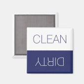 Schoon Vuile indicator marine blauw wit vaatwasser Magneet (Voorkant / Achterkant)