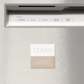Schoon Vuile indicator omkeerbare vaatwasser beige Magneet (Insitu (Vaatwasser))