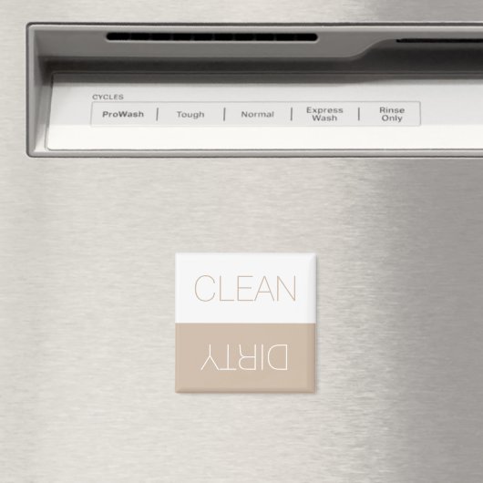 Schoon Vuile indicator omkeerbare vaatwasser beige Magneet (Insitu (Vaatwasser))
