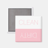 Schoon Vuile indicator vaatwasser pastel roze wit Magneet (Voorkant / Achterkant)