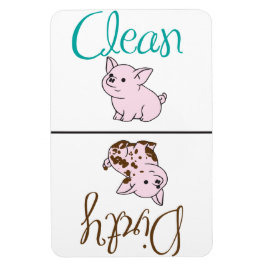 Schoon/Vuile Kleine Varken Vaatwasser Magneet