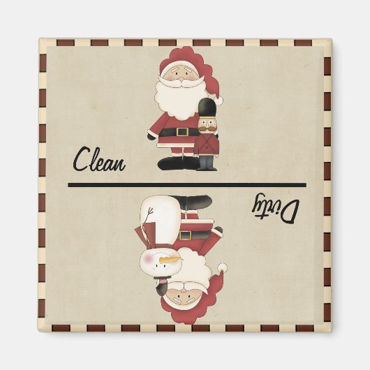 Schoon/vuile Santa Magnet (Voorkant)