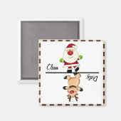Schoon/vuile Santa Magnet (Voorkant / Achterkant)