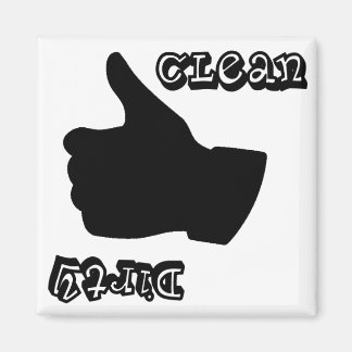 Schoon / Vuile vaatwasmachine magneet! Magneet