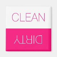 Schoon Vuile vaatwasser indicator heet roze modern