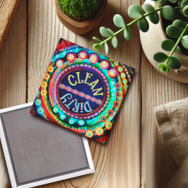 Schoon Vuile Vaatwasser Leuk Kleurrijk Leuk Magneet