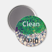 Schoon-vuile vaatwasser magneet (Voorkant / Achterkant)