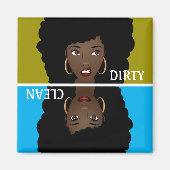 Schoon/Vuile Vaatwasser Magneet (Voorkant)