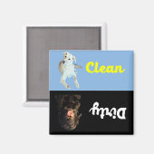 Schoon - Vuile Vaatwasser Magneet (Voorkant / Achterkant)