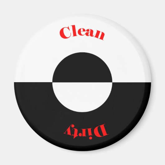 Schoon - Vuile Vaatwasser Magneet (Voorkant)