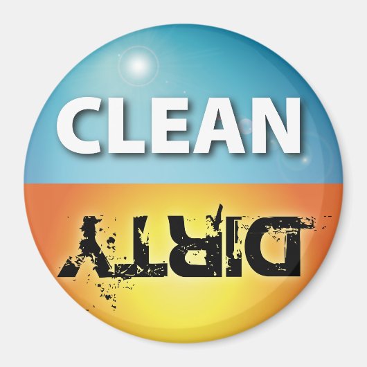 Schoon-vuile vaatwasser magneet 2 (Voorkant)