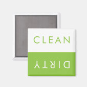 Schoon Vuile Vaatwasser Magneet in Apple & Wit (Voorkant / Achterkant)