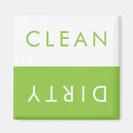 Schoon Vuile Vaatwasser Magneet in Apple & Wit