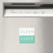 Schoon/Vuile Vaatwasser Magneet in Mint/Wit (Insitu (Vaatwasser))