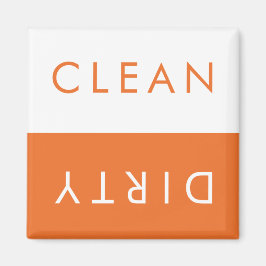 Schoon Vuile Vaatwasser Magneet in Sinaasappel & W