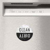 Schoon Vuile Vaatwasser Wit Zwart Marmer Rond Magneet (Insitu (Vaatwasser))