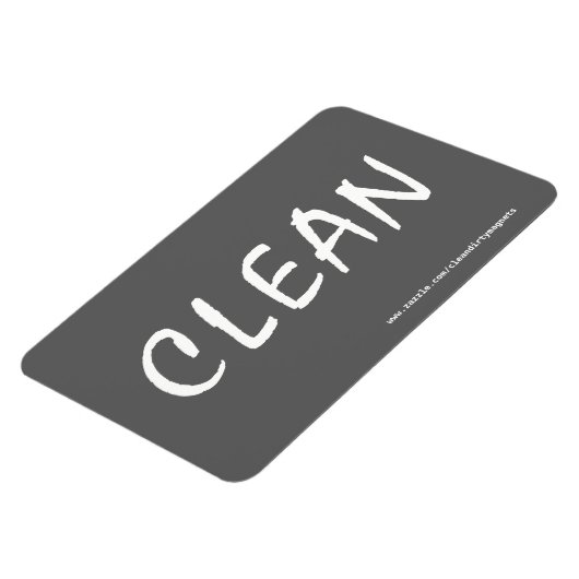 SCHOON w / website adres 4x6 rechthoekige magneet (Linkerzijde)