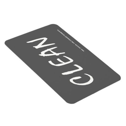 SCHOON w / website adres 4x6 rechthoekige magneet (Rechterzijde)