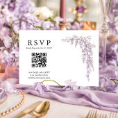 Schoon Waterverf Boeket Wisteria QR Code Trouw RSV RSVP Kaartje