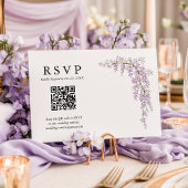 Schoon Waterverf Boeket Wisteria QR Code Trouw RSV RSVP Kaartje