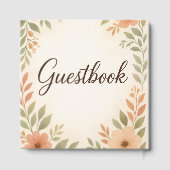 Schoon Waterverf Gastboek – Perzikrozen Gastenboek (Achterkant)