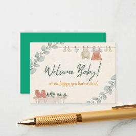 Schoon Welkom Kleine Card  Informatiekaartje