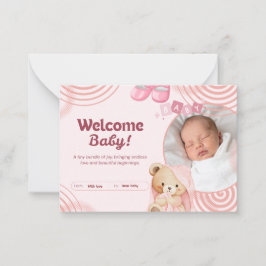 Schoon Welkom Kleine Card  Notitiekaartje