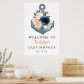 Schoon welkomstbord met bloemanker poster (Keuken)