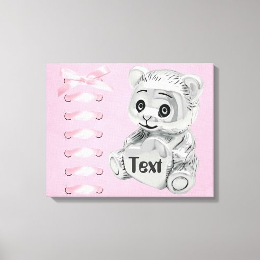 Schoon-werkdoek voor babymeisjes personaliseren canvas afdruk (Voorkant)