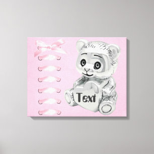 Schoon-werkdoek voor babymeisjes personaliseren canvas afdruk