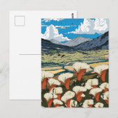 Schoon wilde bloemenweide landschap briefkaart (Voorkant / Achterkant)