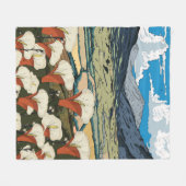 Schoon wilde bloemenweide landschap fleece deken (Voorkant (Horizontaal))