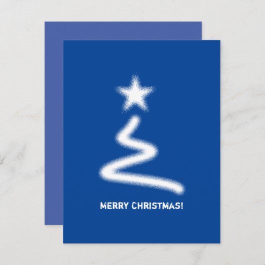 Schoon Wit Corporate QR Code Kerstboom Feestdagenkaart (Voorkant / Achterkant)