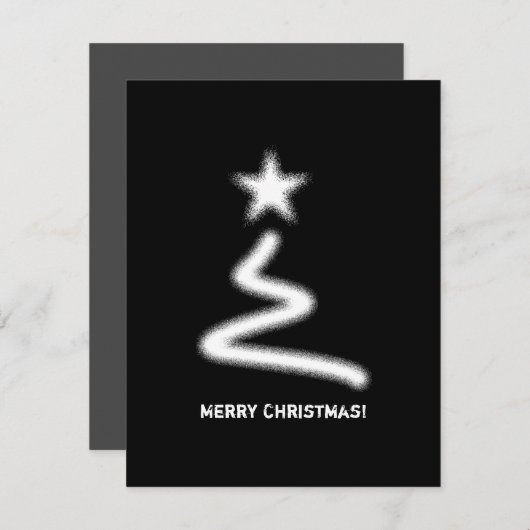 Schoon Wit Corporate QR Code Kerstboom Feestdagenkaart (Voorkant / Achterkant)