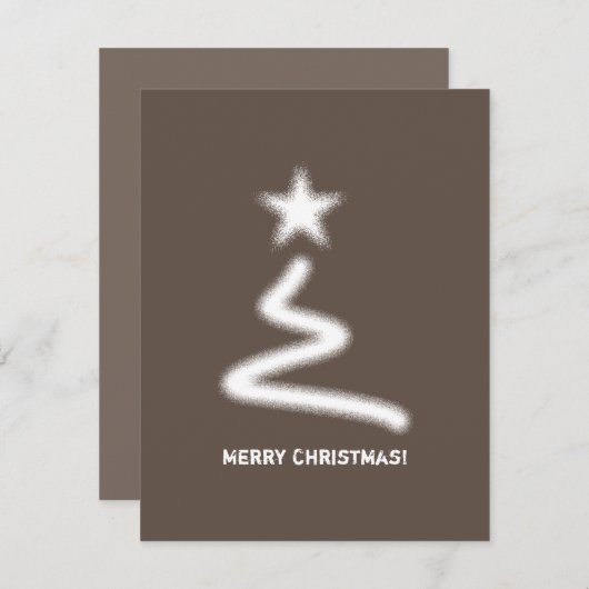 Schoon Wit Corporate QR Code Kerstboom Feestdagenkaart (Voorkant / Achterkant)