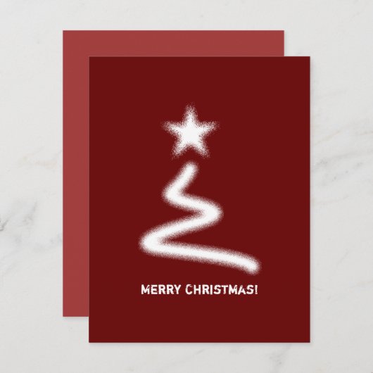 Schoon Wit Corporate QR Code Kerstboom Feestdagenkaart (Voorkant / Achterkant)