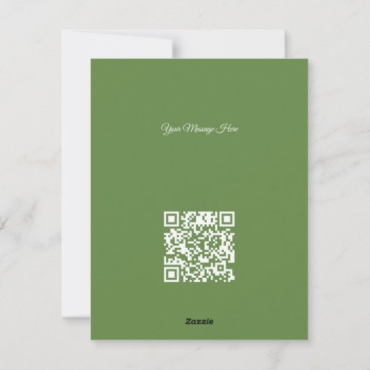 Schoon Wit Corporate QR Code Kerstboom Feestdagenkaart (Achterkant)