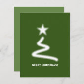 Schoon Wit Corporate QR Code Kerstboom Feestdagenkaart (Voorkant / Achterkant)