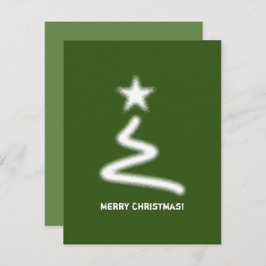 Schoon Wit Corporate QR Code Kerstboom Feestdagenkaart (Voorkant / Achterkant)