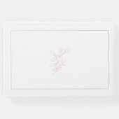 Schoon Wit en Roze Eenvoudig blad | Moderne bruilo Gastenboek (Achterkant)
