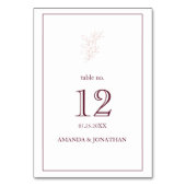 Schoon Wit en Roze Eenvoudig blad | Moderne bruilo Kaart (Voorkant)