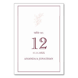 Schoon Wit en Roze Eenvoudig blad | Moderne bruilo Kaart