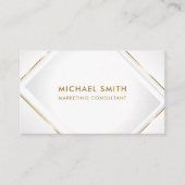 Schoon wit | Square Lijst Gold Lines Visitekaartje (Voorkant)