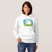 Schoon Witte Fluffy Schaap op Gras Hoodie (Voorkant volledig)