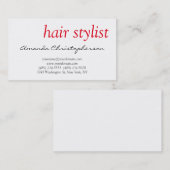 Schoon Witte haarstollen aantrekkelijk Visitekaart Visitekaartje (Voorkant / Achterkant)