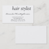 Schoon Witte haarstollen aantrekkelijk Visitekaart Visitekaartje (Voorkant / Achterkant)