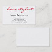 Schoon Witte haarstollen aantrekkelijk Visitekaart Visitekaartje (Voorkant / Achterkant)