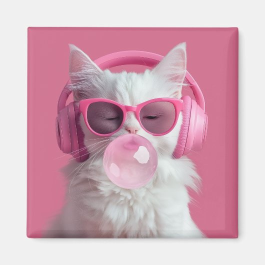 Schoon Witte Kat – Persoonlijk Magneet (Voorkant)