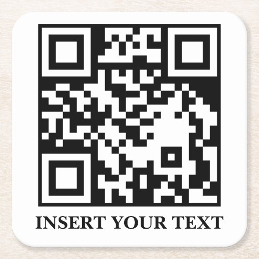 Schoon Witte Minimalistische QR Aangepaste Tekst O Kartonnen Onderzetters (Voorkant)